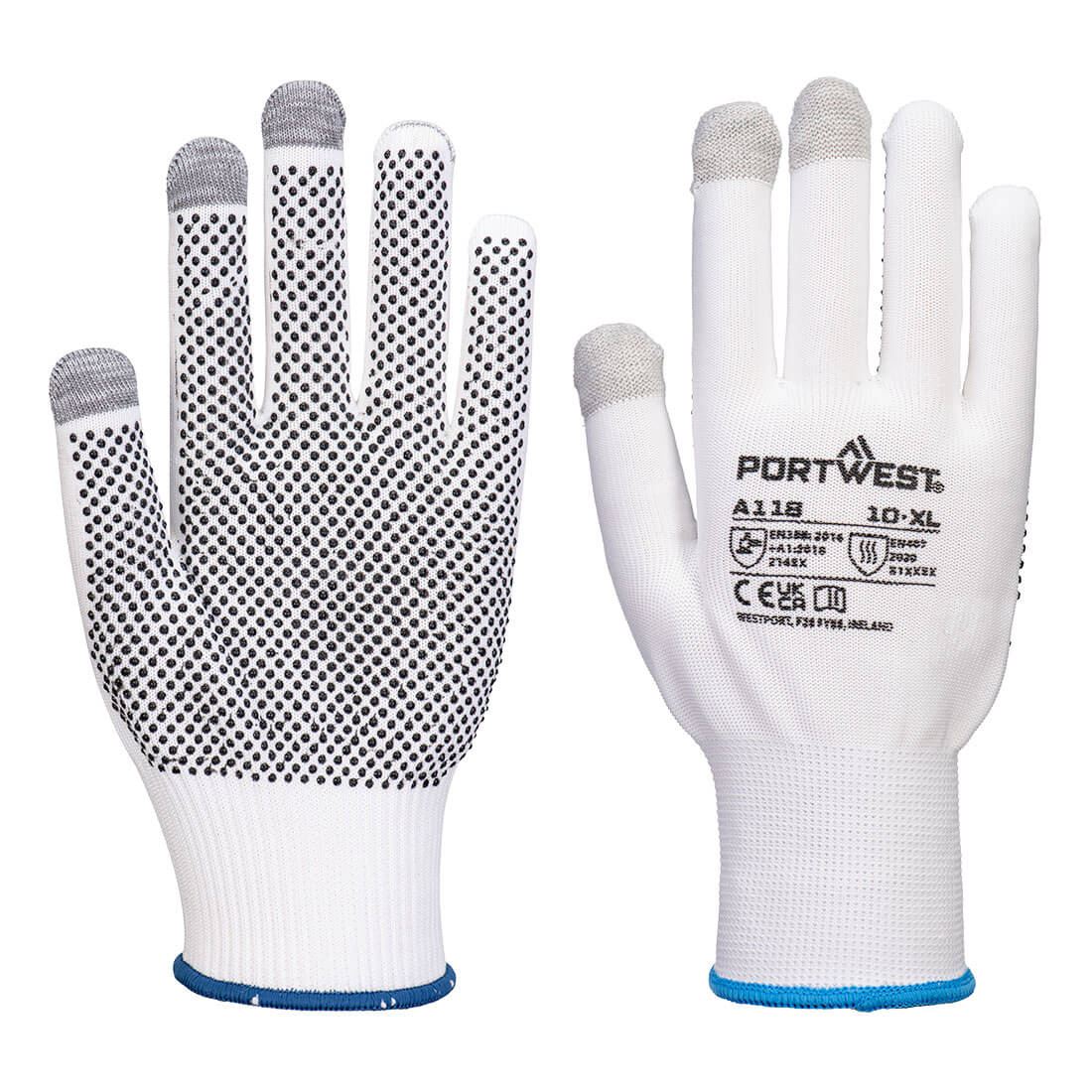 GRIP 13 GANT PVC AVEC PICOTS POUR ÉCRAN TACTILE (12 PAIRES)