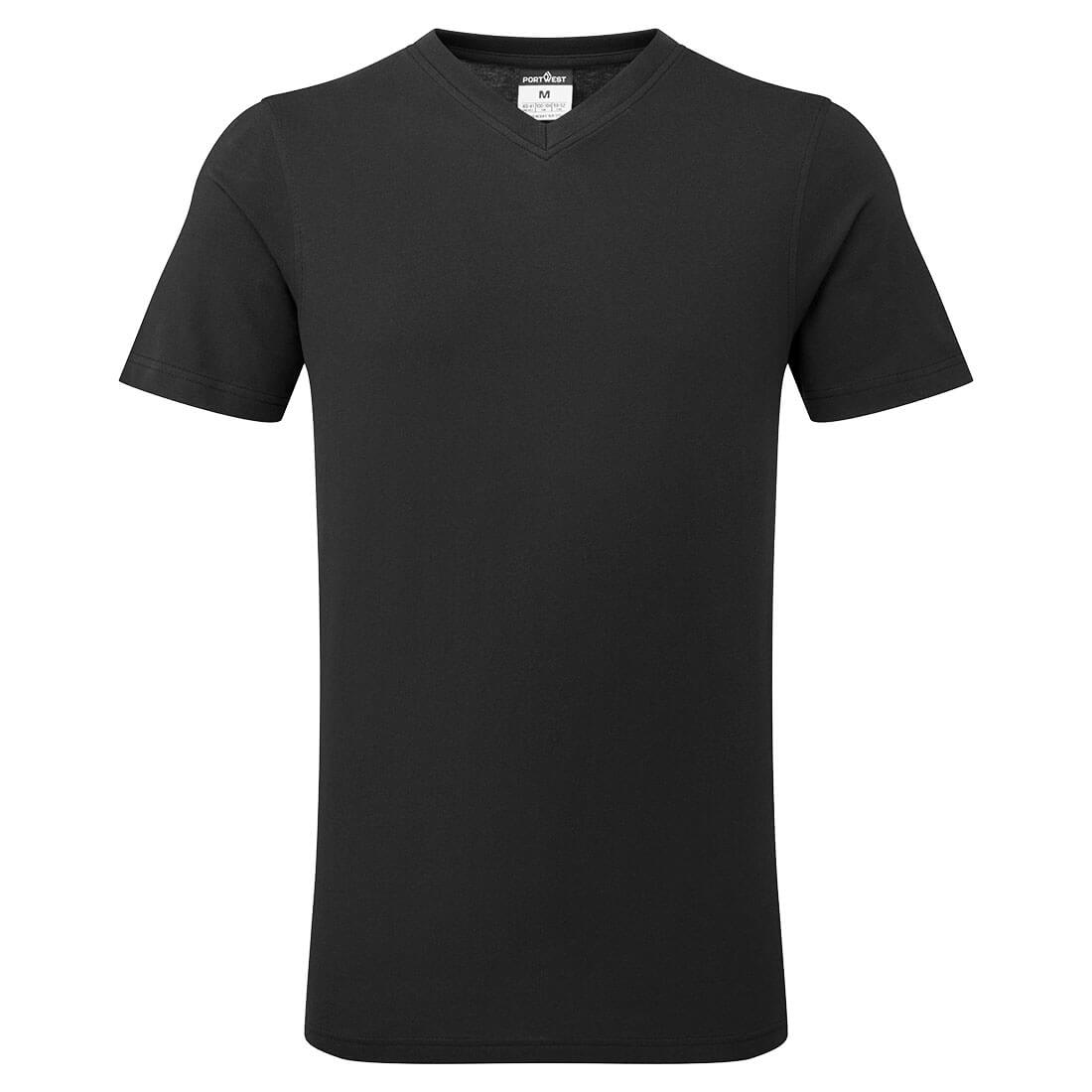 T-SHIRT EN COTON À COL EN V