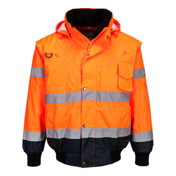 BLOUSON BOMBER  3-EN-1 HAUTE VISIBILITÉ BICOLORE