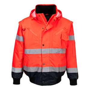 BLOUSON BOMBER  3-EN-1 HAUTE VISIBILITÉ BICOLORE