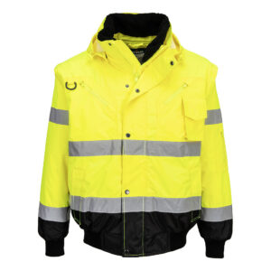 BLOUSON BOMBER  3-EN-1 HAUTE VISIBILITÉ BICOLORE