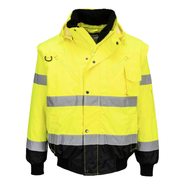 BLOUSON BOMBER  3-EN-1 HAUTE VISIBILITÉ BICOLORE