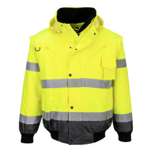 BLOUSON BOMBER  3-EN-1 HAUTE VISIBILITÉ BICOLORE