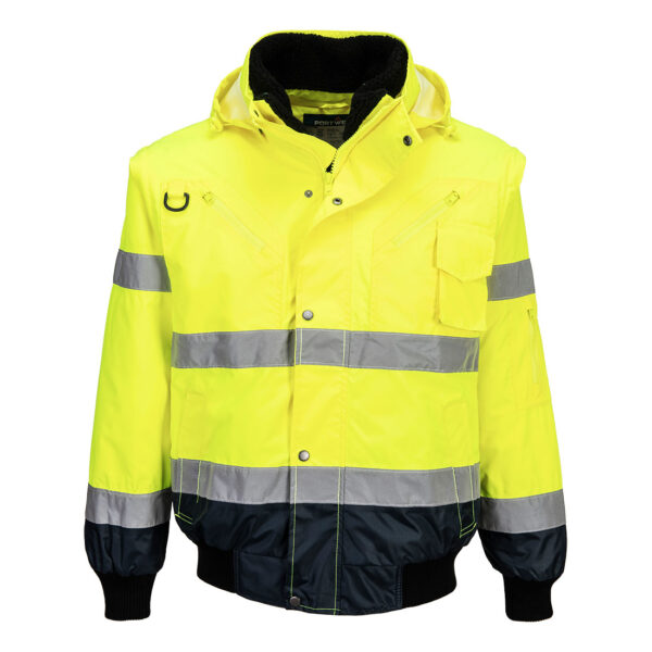 BLOUSON BOMBER  3-EN-1 HAUTE VISIBILITÉ BICOLORE