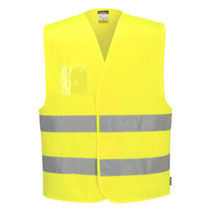 GILET HV AVEC PORTE-BADGE DOUBLE ENTRÉE