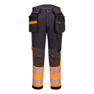 PANTALON STRETCH EV4 HAUTE-VISIBILITÉ CLASSE 1 AVEC POCHES FLOTTANTES DÉMONTABLES