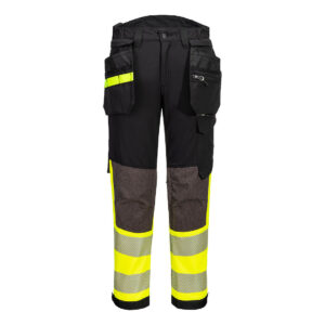 PANTALON STRETCH EV4 HAUTE-VISIBILITÉ CLASSE 1 AVEC POCHES FLOTTANTES DÉMONTABLES