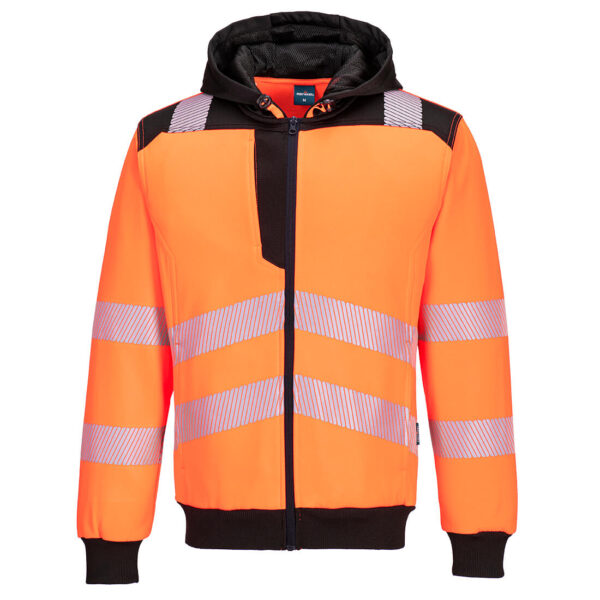 PW3 - SWEAT À CAPUCHE ZIPPÉ HAUTE-VISIBILITÉ