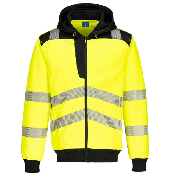 PW3 - SWEAT À CAPUCHE ZIPPÉ HAUTE-VISIBILITÉ