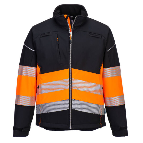 VESTE SOFTSHELL PW3 HAUTE VISIBILITÉ CLASSE 1