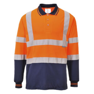 POLO BICOLORE MANCHES LONGUES