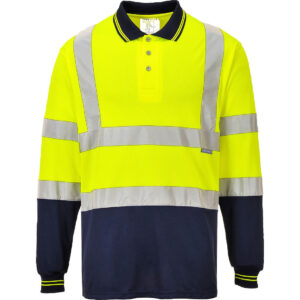 POLO BICOLORE MANCHES LONGUES