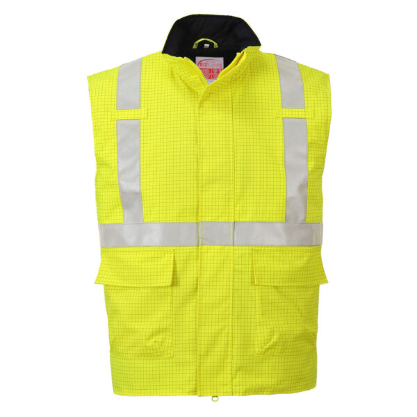 BODYWARMER HI-VIS BIZFLAME ANTISTATIQUE ET FR