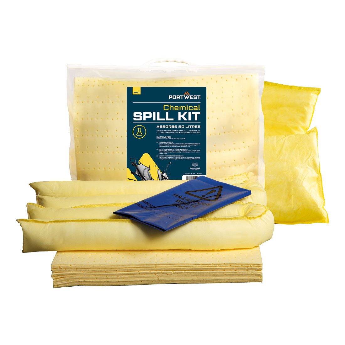 KIT ABSORBANT 50 LITRES, PRODUITS CHIMIQUES
