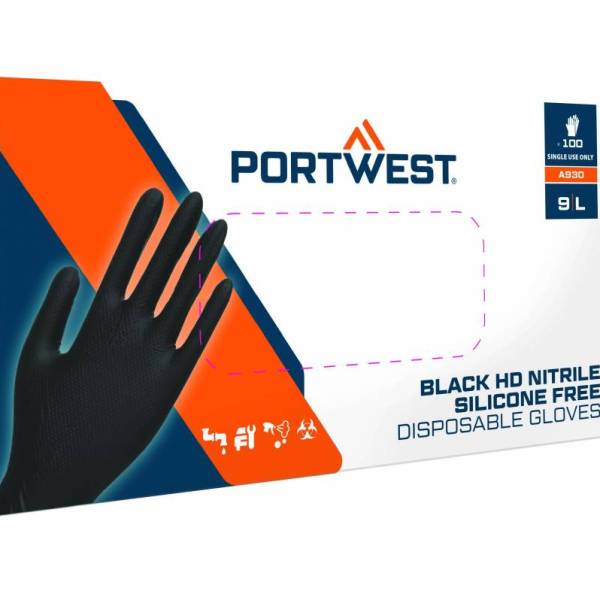 Gant jetable en nitrile non poudré (Pk100)