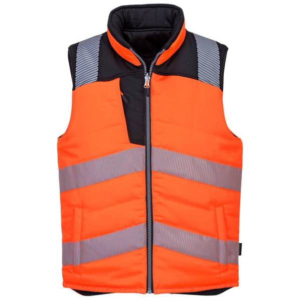 Bodywarmer réversible haute visibilité PW3 Orange/Noir