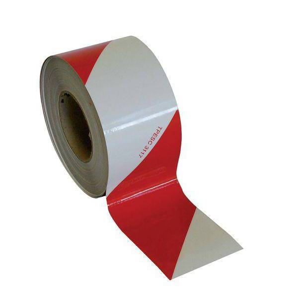 Ruban de Signalisation Rouge/Blanc 0,5x100m