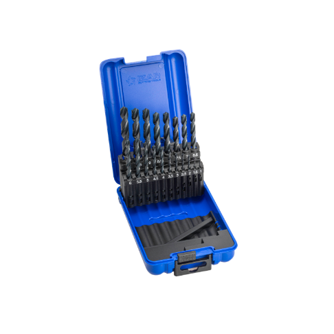 Jeu de 19 Forets Métaux HSS 1-10x0,5mm