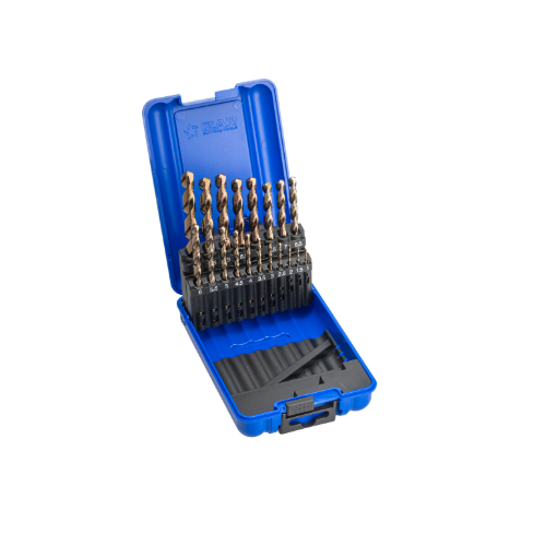 Jeu de 19 Forets Métaux HSSE Co.5% 1-10x0,5mm